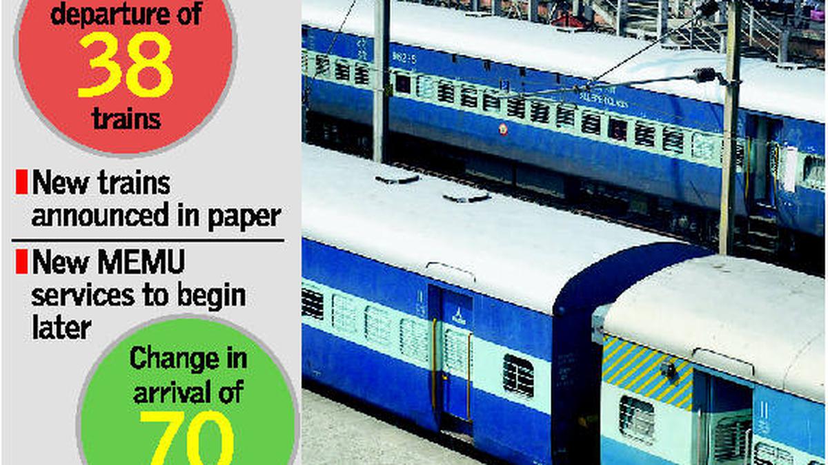 New railway time table in State from Monday The Hindu